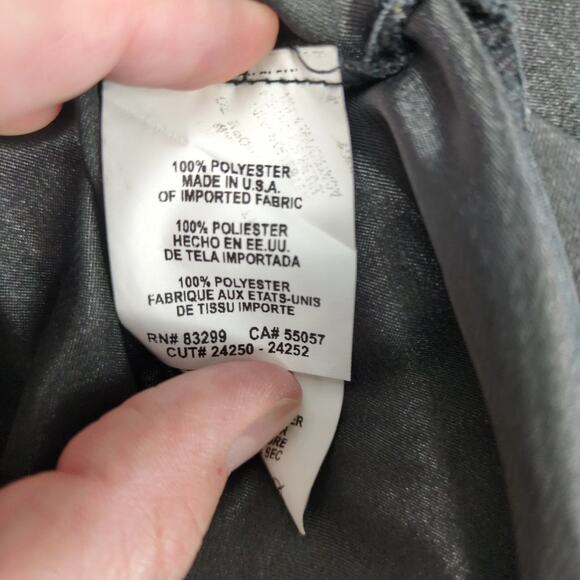 Vtg Y2K Bebe Black Satin Slip Maxi Dress Sz L Spaghetti Straps Babydoll Evening - Picture 7 of 10